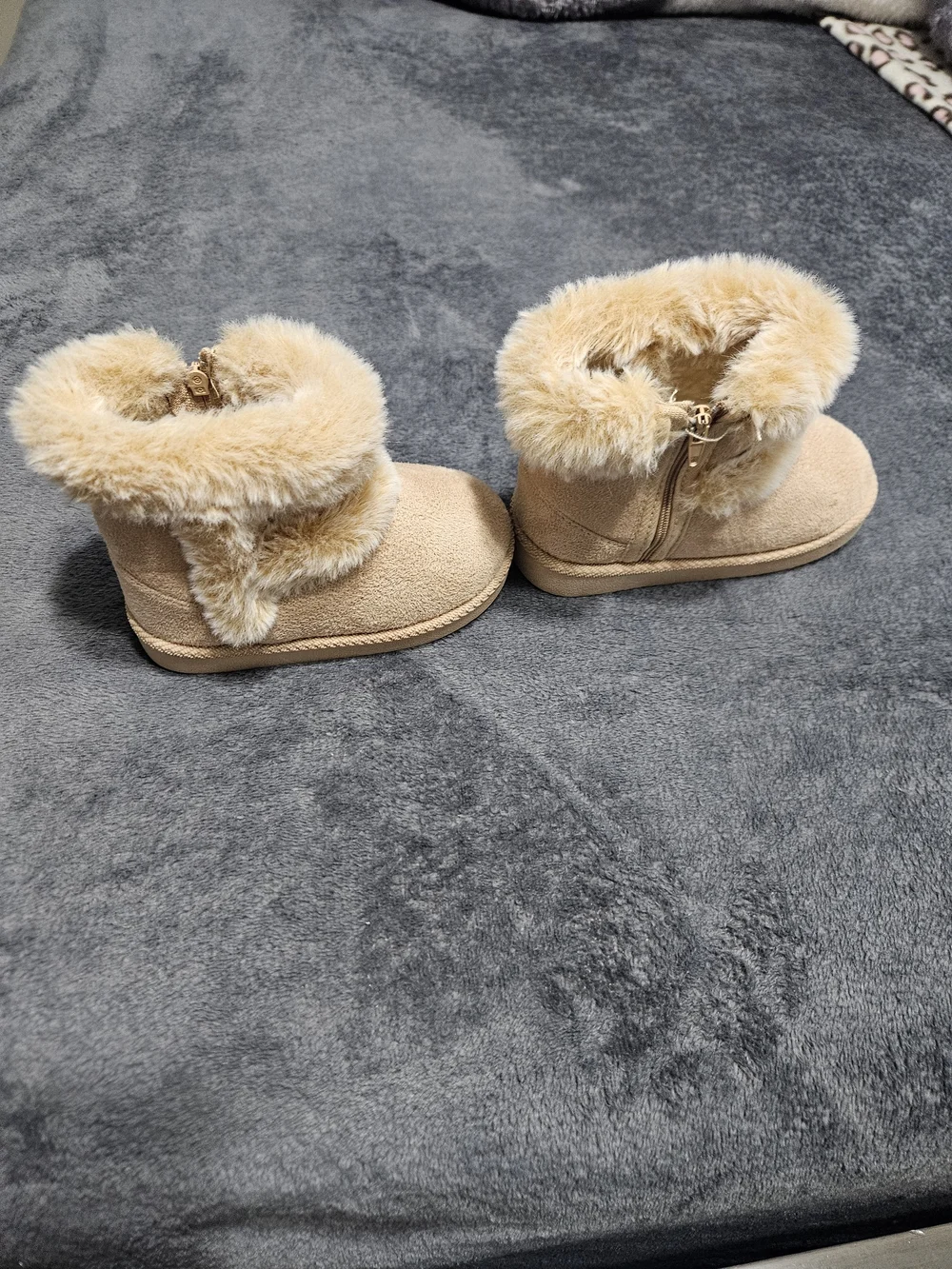 Cozy Faux Fur Lined Baby’s Winter Boots - Tan